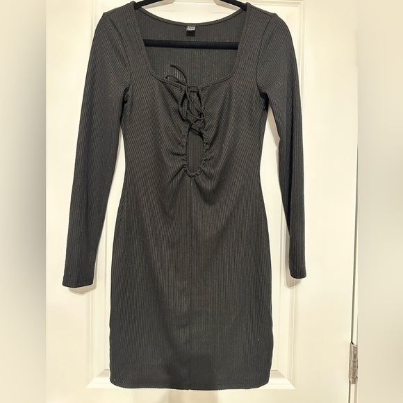 SHEIN Black Mini Dress Sz M - Picture 3 of 4